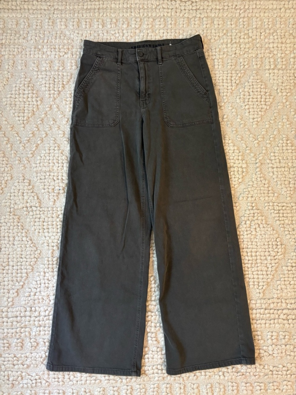 American Eagle Outfitters Wide Leg soft Jeans in Charcoal